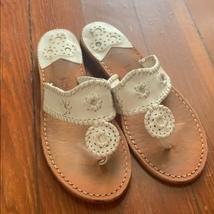 Jack Rogers, Jack Sandro. White. Size 8w